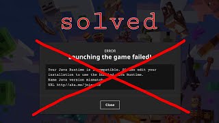 how to fix “Your Java Runtime is incompatible” error (Minecraft 1.18 - 1.20)