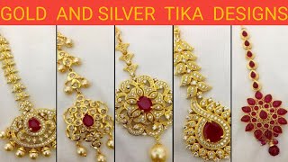 Gold And Silver Bridal Tika Designs 2025,Maang Tikka Designs 2025,