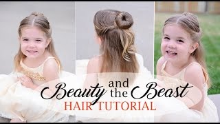 Belle Hair tutorial for little girls - Beauty and the beast inspired - fine toddler hair