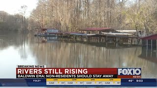 Rivers are still rising in Baldwin Co.