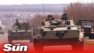 Russian 'Z' tanks in Ukraine's Donetsk region drive towards besieged Mariupol