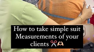 How to take simple suit measurements of your clients