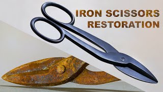 Iron Scissors Restoration #restoration #metaltools #scissors