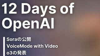 12Days of OpenAIのまとめ解説【o3, Sora, Advanced Voice Mode with Video】