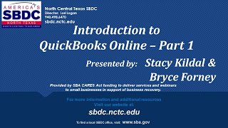 Introduction to QuickBooks Online, Part 1