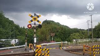 JR磐越東線岩の作踏切banetu train iwanosaku railroad crossing Japan