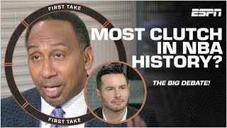 👑 KING?! 👑 Stephen A. & JJ Redick debate the MOST CLUTCH in NBA history | First Take