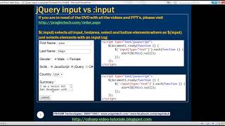 10 jQuery input vs input