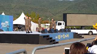 Taeyang,Daesung,Joowon,GoKyungPyo,Beenzino at Ground Forces Festival 181007 지상군페스티벌