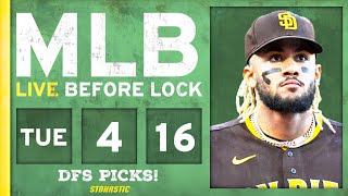 MLB DFS Picks Today 4/16/24: DraftKings & FanDuel Baseball Lineups | Live Before Lock