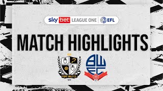 Port Vale 0-0 Bolton Wanderers highlights