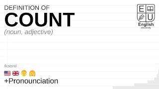 COUNT meaning, definition \u0026 pronunciation | What is COUNT? | How to say COUNT