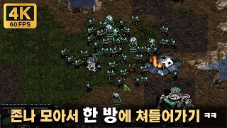 [4K 스타크래프트] 내가 11시 테란이고 상대가 2저그에 12시도 저그일때 써먹으면 좋은 마린메딕 다수 운용 한 방 전략!