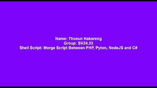 Merge Script Between PHP, Pyton, NodeJS and C#