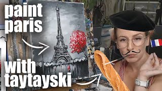 Step by Step paint the Eiffel Tower ( & hangout) with Taytayski