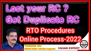 Duplicate RC-2022 RTO Procedures \u0026 Online Process