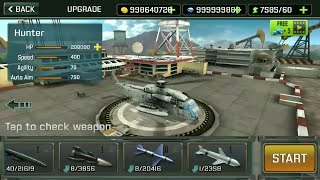 Gunship Strike Boss Mission #8 And #9 With Hunter Unlimited Gold, Diamonds And Last Rocket