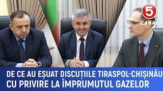 De ce au eșuat discuțiile Tiraspol-Chișinău cu privire la împrumutul gazelor