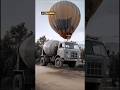 flying mixer truck carried by a hot air balloon. #shorts