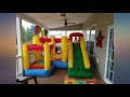 BESTPARTY Inflatable Bouncy Slide Bounce House 6 in 1 with Slide Basket Hoop review