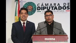 EN VIVO / Conferencia de prensa del Grupo Parlamentario de MORENA