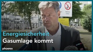 Robert Habeck kündigt Gasumlage an am 28.07.22