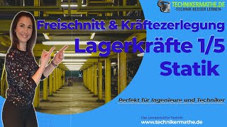 Freischnitt | Kräftezerlegung [Lagerkräfte - 1] 🟢 Statik - Perfekt für Techniker und Ingenieure