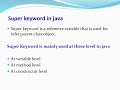 super keyword in java