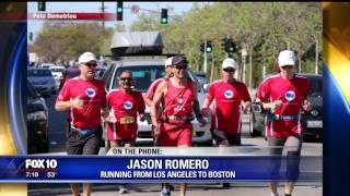 Blind runner traveling across the U.S.