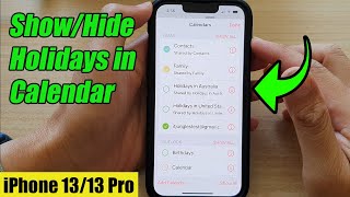 iPhone 13/13 Pro: How to Show/Hide Holidays in Calendar
