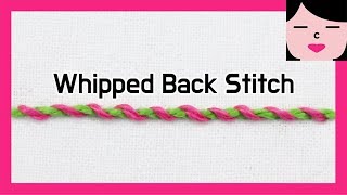 STITCH DICTIONARY _ 휘프트 백 스티치 프랑스자수 배우기 whipped back stitch