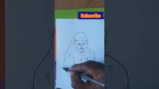 gorilla #drawing #drawingstyles #shortvideo #art #viral #drawingtechniques #trending