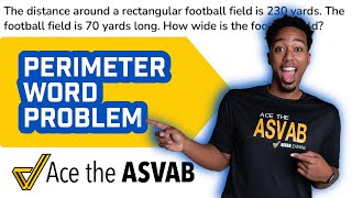 ASVAB Arithmetic Reasoning - Practice Test Question (Geometry: Perimeter Word Problem)