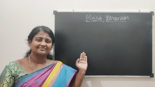 Basis, Dimension of Vector Spaces and  Linear Transformation in Tamil