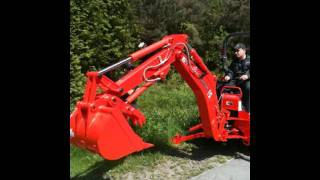 Kubota L4400 Tractor  BH92 Backhoe Demonstration with Hydraulic Thumb Delivery Demonstration.