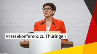 Pressekonferenz der Parteivorsitzenden Annegret Kramp-Karrenbauer nach der Präsidiumssitzung.