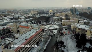Симферополь неожиданно зимой засыпало снегом