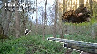 Turkeys Pitched Into Our Laps | We Set Up Tight to the Roost \u0026 Nick Got it Done! | Turkey Szn Ep2