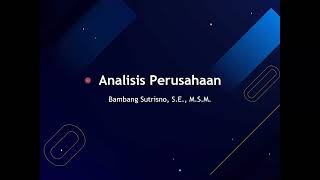 Analisis Perusahaan