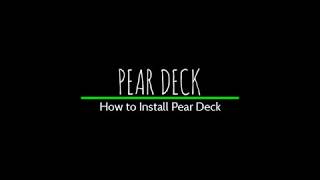 How to install Pear Deck