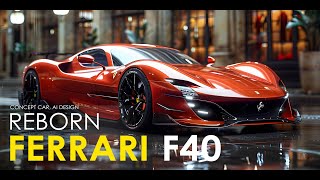 Ferrari F40 Reborn Concept Car, AI Design