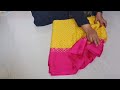 yellow with pink khushi brasso saree