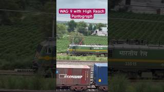 WAG 9 Locomotive with High Reach Pantograph, modified wag 9 #locopilot #railway #shorts