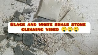 black and white shale stone cleaning video 🤤🤤🤤🤤🤤