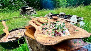 FAZUĽOVÁ POLIEVKA A ZEMIAKOVÉ PLACKY 🥘👌 POCTIVÁ BUBNOVKA A HARUĽA🤤💪|🌲 Food in Nature Slovakia ❤️🔥🌲