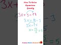 how to solve equations quickly 3x 3=18