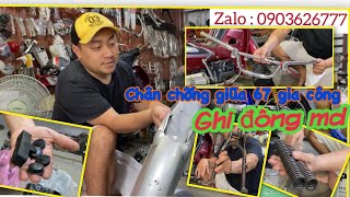 Review thêm vài món ghi đông md chống giữa gia công tại shop phụ tùng honda 67 Hậu Béo