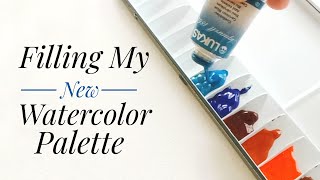 Filling My New Watercolor Palette - Heung IL 13 Well Aluminium Watercolor Palette