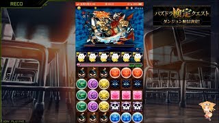 【パズドラ検定クエスト】操作検定 Lv10　⑨秒固定