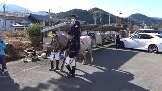 20211205　団体臨時列車伊予灘ものがたりいやし編宇和島行き　近永駅北宇和高校乗馬部